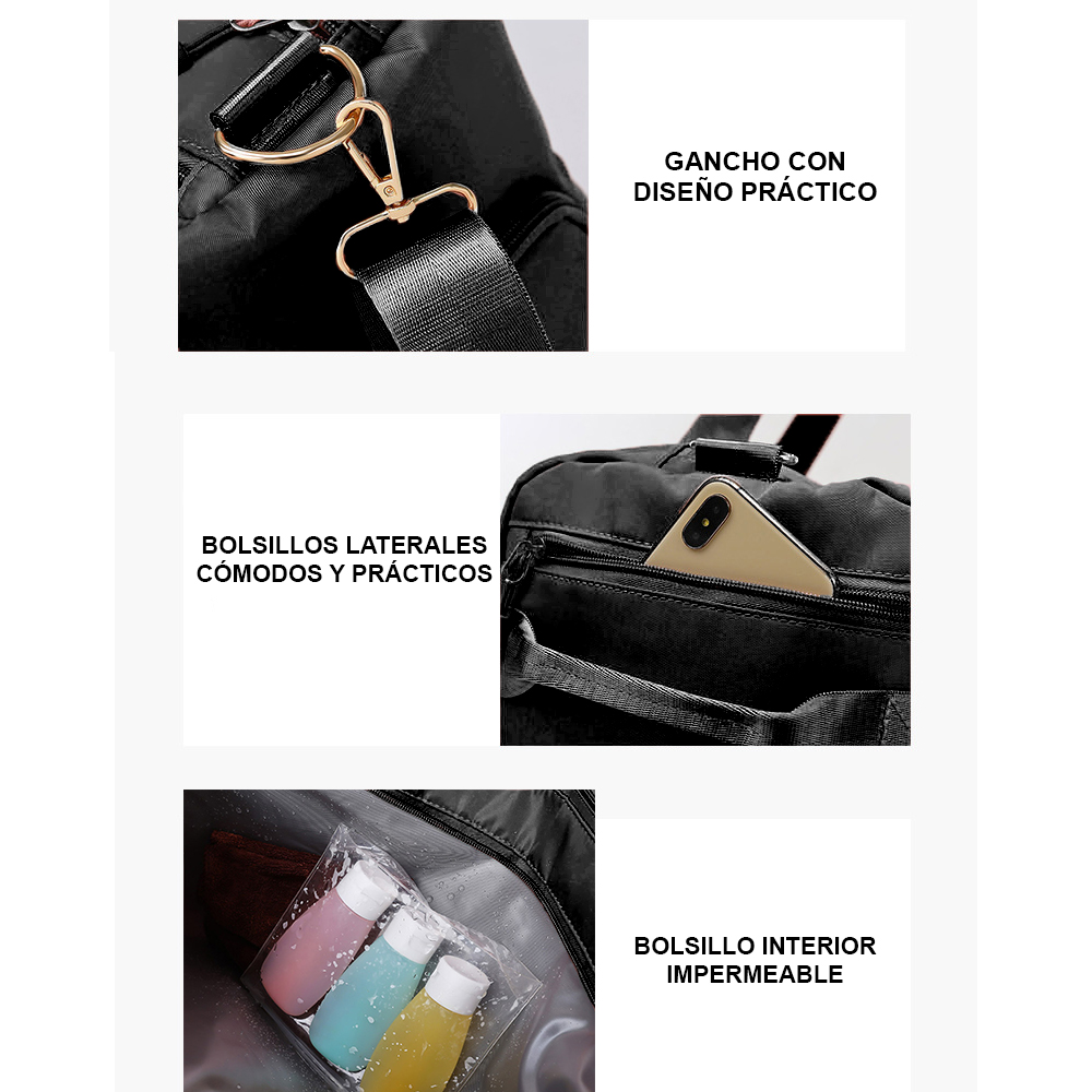 Bolso deportivo 29L Atenea Negro