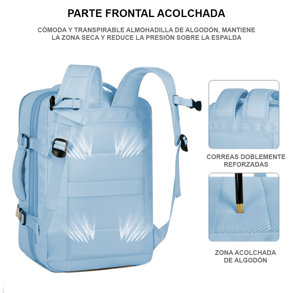 Mochila expandible 39L Metis Celeste