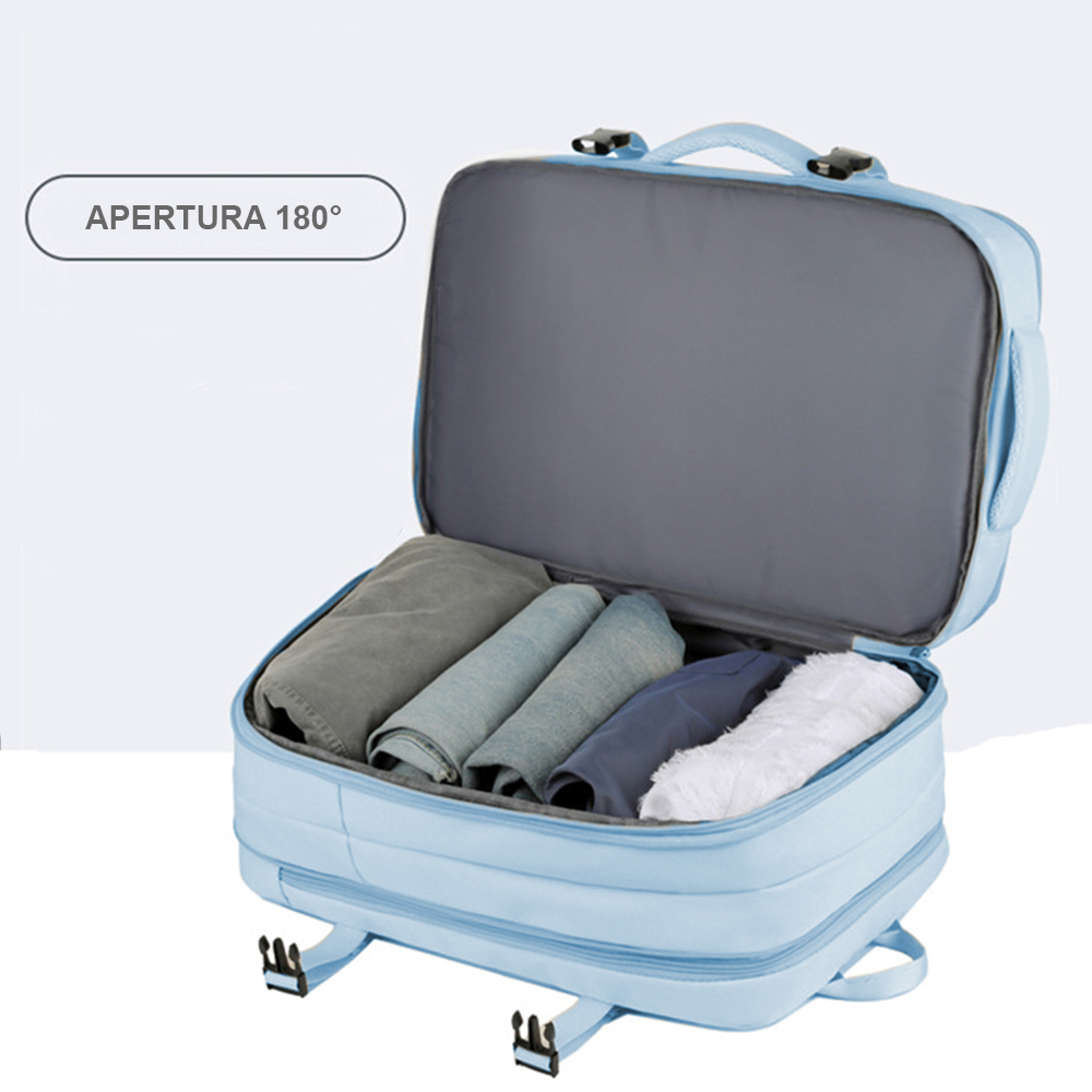 Mochila expandible 39L Metis Celeste