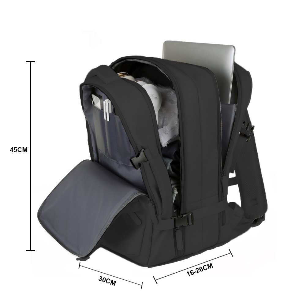 Mochila expandible 39L Metis Negra