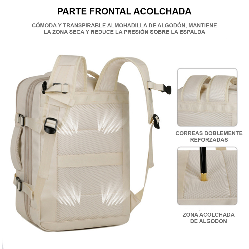 Mochila expandible 39L Metis Off White