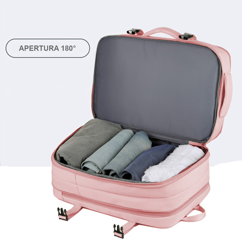 Mochila expandible 39L Metis Rosada