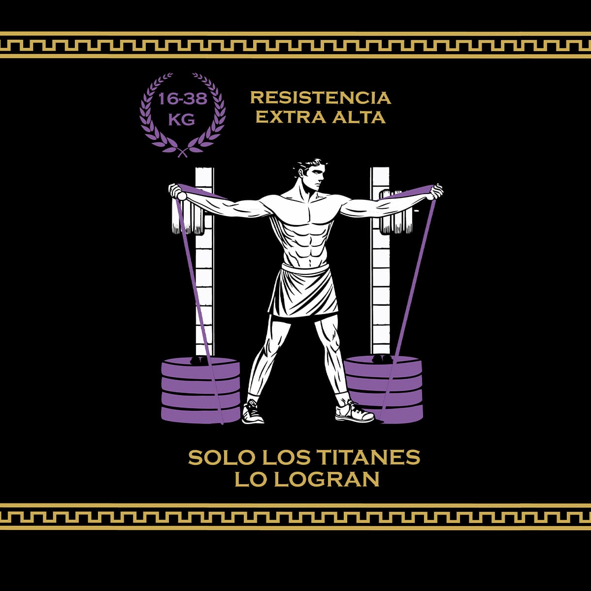 Banda elástica de resistencia extra alta 16-38 kg