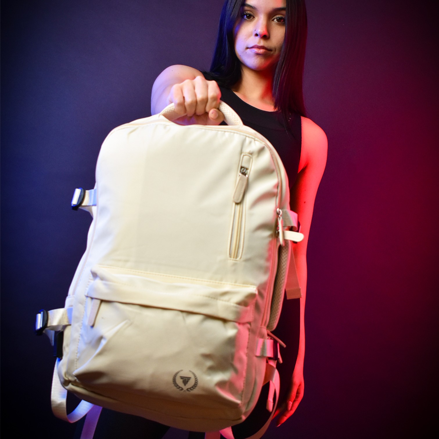 Mochila expandible 39L Metis Off White