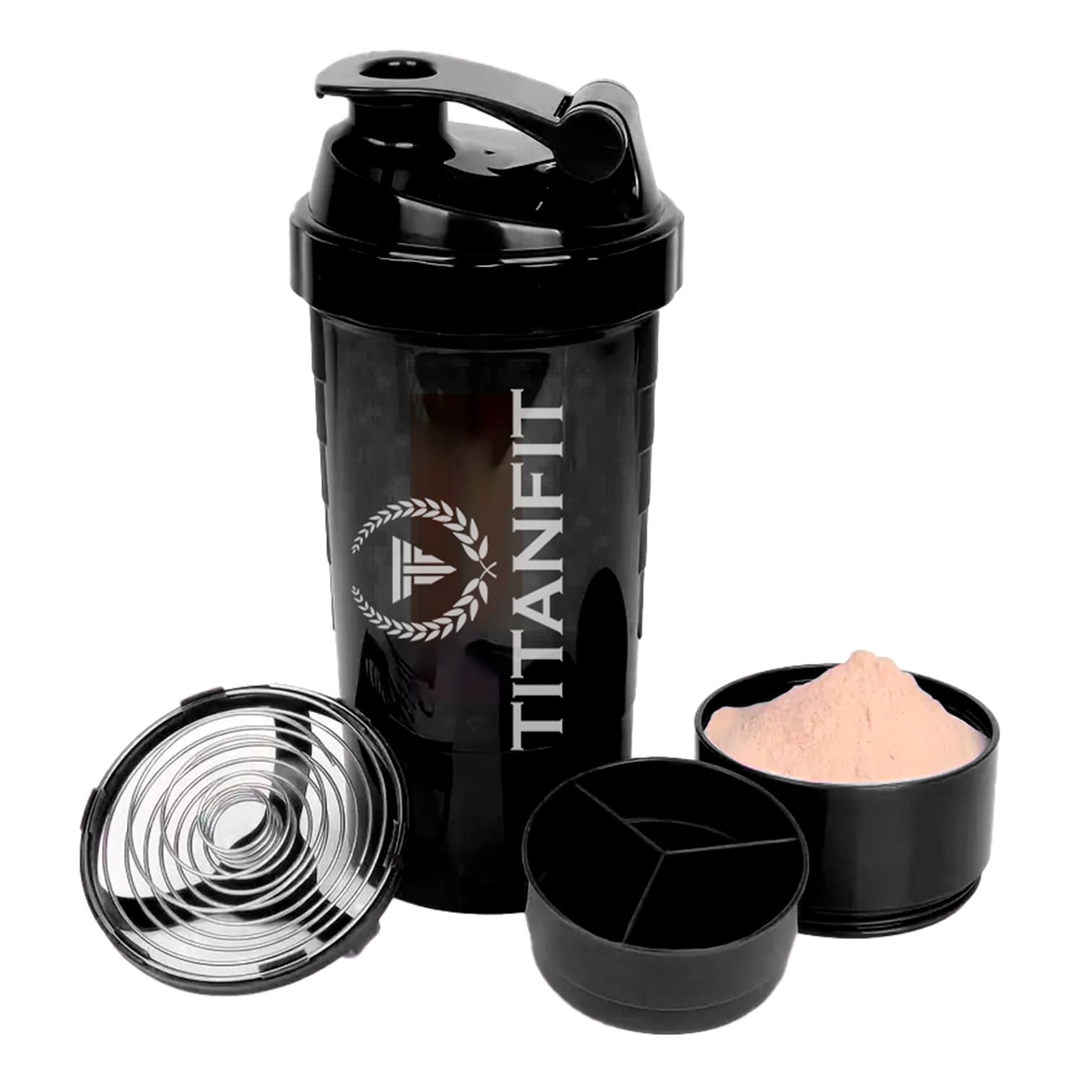 Vaso shaker 3 en 1 Kylix - 500 ml Negro