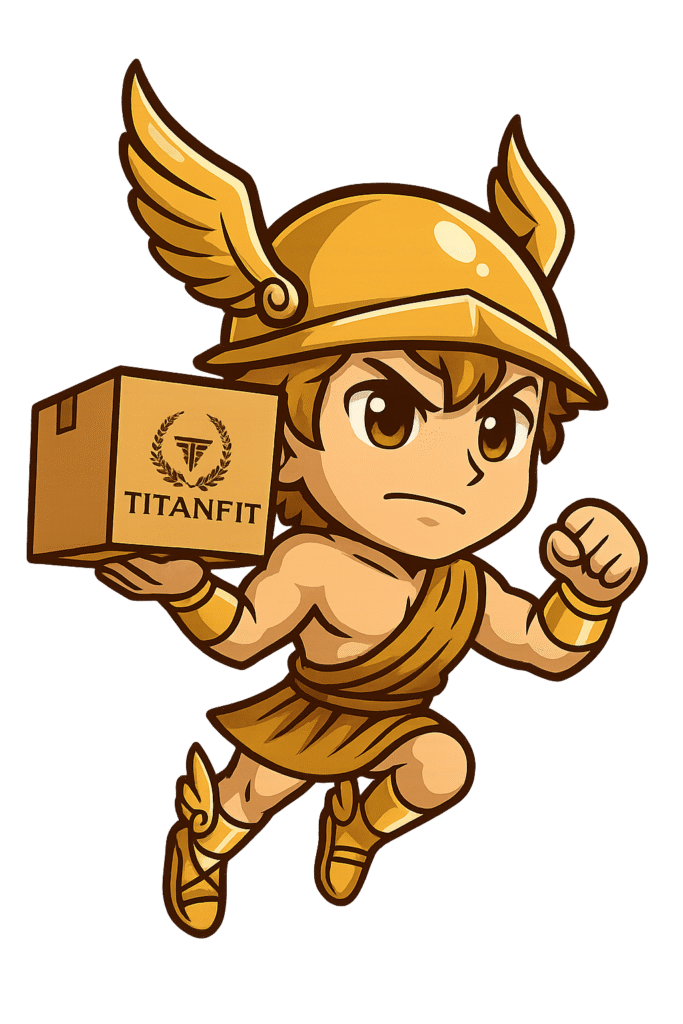 Hermes, mensajero de TitanFit, con un paquete