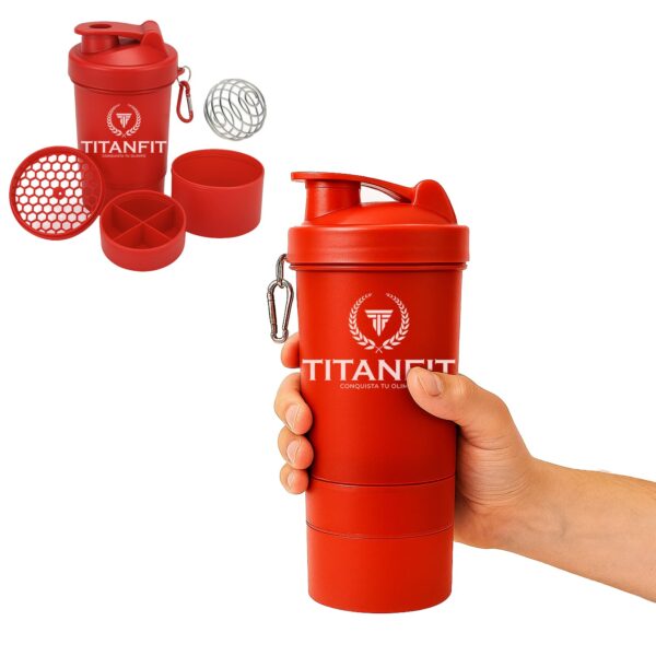 Vaso shaker 3 en 1 Kylix – 500 ml – PRO - Rojo