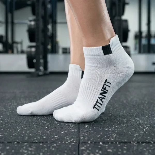 Calcetines Deportivos Cortos Ankle - 38-44, Blanco, 1 par