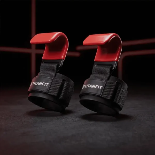 Par Muñequeras Gancho Power Hooks Ankyra - Rojo