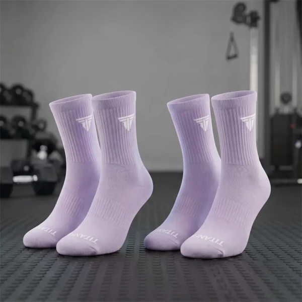 Calcetines Mujer Deportivos Largos Athena Crew - Morado Amatheyst, 2 pares